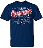 MLB Minnesota Twinsチーム署名Tシャツ, XX - Large , Navy