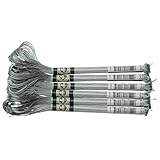 DMC サテン糸 刺繍糸 6束入 25番 8m #S414 グレー系 DMC1008F