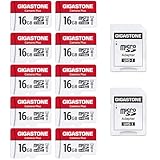 【5年保証】GIGASTONE マイクロsdカード 16GB フルHD 10個セット Camera Plus microSDHC UHS-I U1 C10 85MB/s Full HD 動画 SDアダプター2枚付き