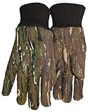 Carolina Gloves 16264 Tree Pattern Sportsman Glove in Camouflage Jersey with PVC Dotting, Large by C