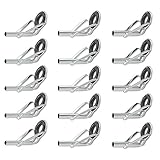 トップガイド ロッドガイド ステンレス 釣り竿 穂先 修理 15点セット (8-1.8mm / 8-2.0mm / 8-2.4mm)