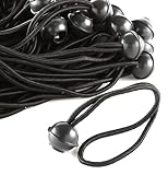 6 "ブラックボールバンジーコードキャノピーTarpタイダウンストラップHeavy Duty Bungi Cord 9" 200Pk Black ブラック 92014-X2