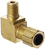 Eaton Weatherhead 1269X4X1 Brass CA360 Polyline Flareless Brass Fitting, 90 Degree Elbow, 1/16 NPT M