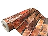 Active Island DIY 壁紙シール レンガ かんたん貼付シールタイプ クラシックレンガ カッティングシート リフォーム ウォールス テッカー 防水 模様替え (10m, クラシックレンガ)