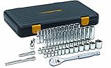 アペックスツールグループ56-PC 0.38インチドライブSAE-メトリック6 Ptのスタンダード・アンド・ディープソケットセット