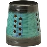信楽焼 信楽BEST SELECTION 青ガラススツール(全高36cm×全幅32cm)