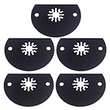 5pcsユニバーサル80mmブラックHSS半円セグメントはフェインブラック＆デッカーボッシュ用ブレードを見た