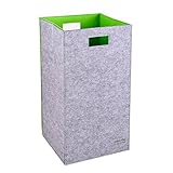 Closet Folding Laundry Clothes Hamper Sorter Basket Bin (Green) [並行輸入品]