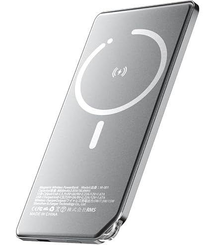 Amazon | モバイルバッテリー MagSafe対応 超薄型 マグネット式