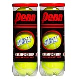 Penn チャンピオンシップ テニスボール - レギュラーデューティー フェルト 加圧テニスボール - 缶2個 ボール6個