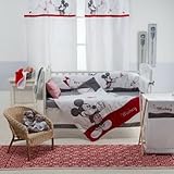 [Disney Gray Mickey] 4 Pc Crib Bedding Set (Bumper) by Blancho