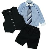 【オールシーズン】 formal wear(フォーマルウエア)男児4点セット (ベスト・パンツ・シャツ・ネクタイ) 80cm /ブルー NO.BF-29603