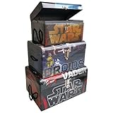 Star Wars 3-pc. Darth Vader & R2-D2 Flat Top Kids Toy Storage Trunk Set [並行輸入品]