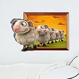 3dベビーキッズ部屋Cartoon Lovely Cute Sheep壁デカール取り外し可能ペーパーステッカーアートDIYギフト面白い装飾