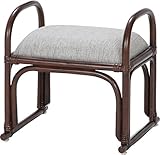 不二貿易 ラタン 軽量 らくらく ミニ スツール ハイ 完成品 玄関ベンチ 立ち上がり椅子 96451