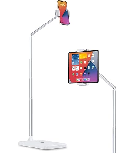 2025最新型 BEWISER 高さ回転調整可能なタブレットフロアスタンド 2022最新】BEWISER アルミニウム製 タブレットフロアスタンド