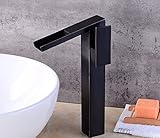 awxjxヨーロピアンスタイルレトロStyleand Basinホットとコールド浴室WC滝シングル穴ブラックシンクミキサータップ