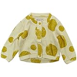 SCHNEE(スネー) デカ水玉ガーゼ裏毛カーディガン 130cm /【04】カラシ NO.F-653115