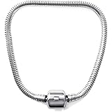 JMQJewelry Lucky Snake Chain Bracelet Charm Bracelet Stainless Steel Lobster Clasp Beads for Women Men Girl With Mom Wife Sis