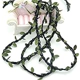 10 M人工アイビー葉ガーランド植物つるフェイクFoliage花ホーム装飾シルク花ラタン壁Book Vine Fake Foliage One Size ブラック SEDFGJ32784570888