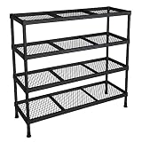 Sandusky CSR311031 Gray Combination Wire Shelving Unit, 4 Shelves, 31' Height x 31' Width x 11' Dept