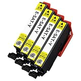 EPSON エプソン SAT-(Y/イエロー)【4本セット】 最新 互換 インクカートリッジ 《ICチップ搭載・残量表示対応》 サツマイモ SATY SAT-Y 純正と併用可能 (対応機種: EP-712A EP-713A EP-714A EP-715A EP-812A EP-813A EP-814A EP-815A EP-716A EP-816A)【STAR JET製】