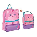 Stephen Joseph Girls Sidekick Cat Backpack, Lunch Pal and Zipper Pull Set [並行輸入品]