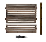 ボーダーフェンス スタンダード ミドルタイプ延長用セット(ストレートポール+埋め込み金具) ダークブラウン BFSTE-MDUB-DBR