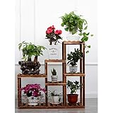 木製フラワーラック室内植物スタンド木製植物フラワーディスプレイスタンド木製ポットシェルフストレージラック屋外 (色 : A1)