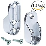 o.b.t. Ovalクローゼットロッドエンドは – スクリューオンタイプ – ポリッシュクローム 10 End Cups シルバー CL-OVCUP-1.25-CR-10