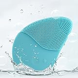 (アモビー)AmoVee 　超音波電動洗顔器　洗顔ブラシ　フェイスケア　シリコン振動美顔器　IPX5防水 (ブルー)