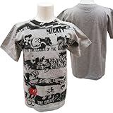 Disney(ディズニー）ミッキーマウス・手書き風半袖Tシャツ（グレー） [Baby Product] [Baby Product]
