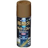 アサヒペン 塗料 ペンキ 高耐久ラッカースプレー 300ML ライトブラウン ラッカー スプレー ツヤあり 超速乾 紫外線 酸性雨 錆に強い ノントルエン ノンキシレン だ円吹き パターン変更ノズル ガス抜きキャップ付き 日本製