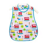 出産祝い　ベビー　赤ちゃん　食事用スタイ　ビブ　よだれかけ　エプロン　前垂れ　防水　防汚　洗いやすい　快適　可愛い　1-3歳（バス）