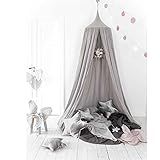 Mosquito Netキャノピー、コットンキャンバスドームプリンセスベッドキャノピーKids Play Tent Mosquito Net子供の部屋装飾の再生のベビーキッズインドアアウトドアRead