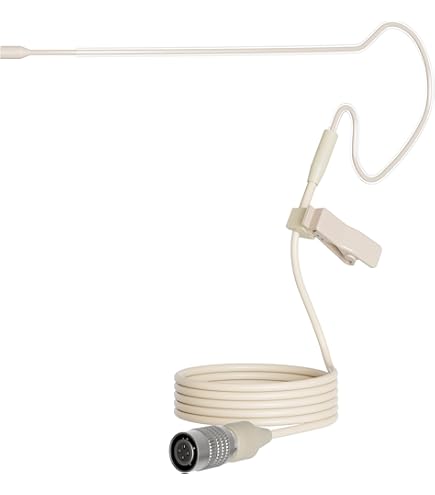 JK MIC-J 044 Lapel Lavalier Microphone - Compatible With Audio Technica Wireless Systems, Omni-directional Condenser Mic For Broadcast & Presentations