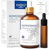 HIQILI ハッカ油 100ml スプレーやディフューザーに適しています お部屋用・キッチン用・オフィス用天然ミントオイル