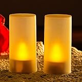 【LED キャンドルライト 充電式 揺れる】心地よい光が溢れ出す 「魅力的なLEDキャンドルライト（6個セット）」 連続8時間使用可能_ゆらめく炎_火事防止_安全安心