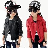 ライダースジャケット　キッズ フェイクレザージャケットアウター ジュニア ライダース ライダースジャケット 女の子 男の子 子供服 ブルゾン かっこいい かわいい　PUレザージャケット　ダンスジャケッ