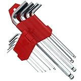 Stalwart 75-6109BP Hawk 9-Piece Allen Wrench Hex Set Ball Head by Stalwart