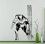 Wolverine壁デカールヒュー・ジャックマンスーパーヒーローDC Marvel Comicsビニールステッカーホーム保育園キッズ少年少女ルームインテリアアート装飾部屋も防水ビニールウォールステッカ