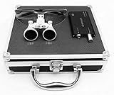 Romantic桜　3.5Xルーペ　LEDライト　メガネ式拡大鏡　ポータブル　ケース付き ブラック