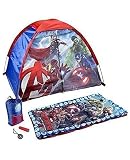 Marvel Avengers Age of Ultron 5 Piece Kids Camp Kit - Indoor / Outdoor Play Tent, Sleeping Bag, Carr