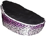 Babybooper Bean Bag Black Top with Leopard Print, Black Top with Leopard Print Base [並行輸入品]
