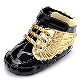 beelissベビースニーカーCrib Shoes With Angel Wings カラー: ブラック