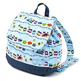 元気にお出かけベビーリュック　カラフル列車で行こう（ライトブルー）　1歳から ギフト 誕生日 出産祝い　B1600900　日本製