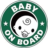Exproud製 BABY ON BORAD 赤ちゃんが乗っています ステッカー シール 直径12cm 男の子用 あおり運転対策