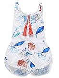 iCrazyベビー女の子エスニックスタイルタッセルバックレス花柄ロンパース