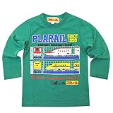 トミカ プラレール ベビー＆キッズ 長袖 Ｔシャツ nt04-58p203 (110cm, PLARAIL：グリーン)