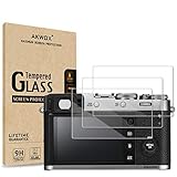 [3枚パック] 強化ガラススクリーンプロテクター 富士フィルム X100T X100F X-E2 X-E2S カメラ用 Akwox [0.3mm 2.5D 高解像度] 9H LCD 保護カバー 傷防止 気泡なし